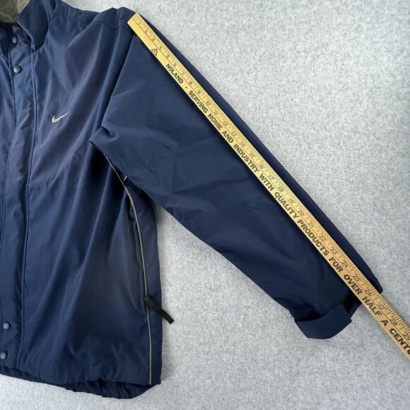 Vtg Nike Jacket Packable Windbreaker Men XL Blue Embrd Miami Dolphins Sun Logo - Picture 11 of 16